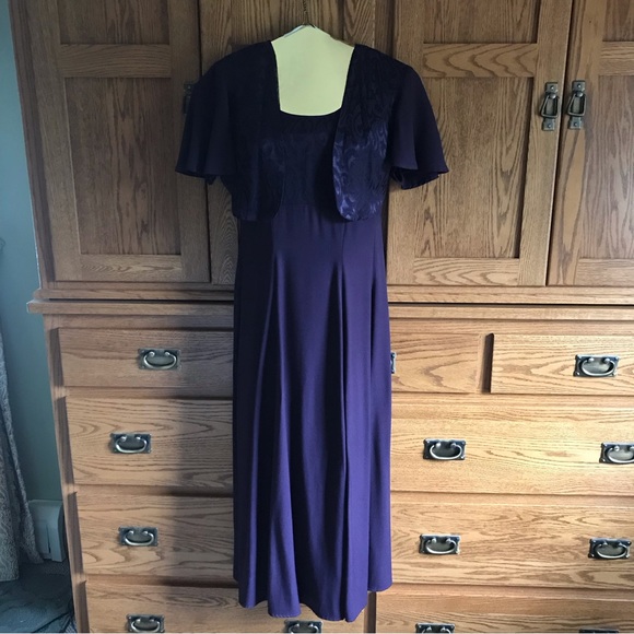 Be Smart Plum Tank Dress with Matching Shrug - Picture 1 of 9